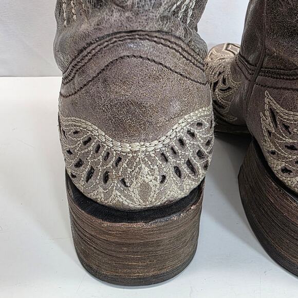 Corral Women's Sequin Wings & Cross Leather Western Cowboy Boots Square Toe 8W - Picture 11 of 15